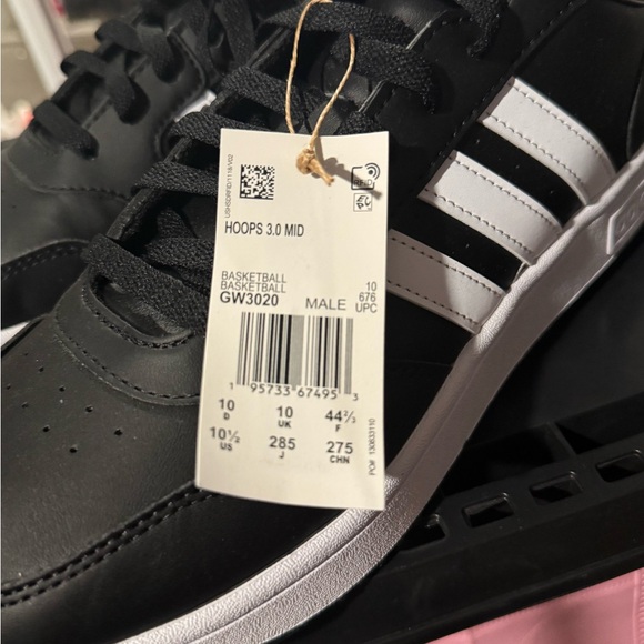 Adidas Men's Black and White High-Top Sneakers - Picture 5 of 5